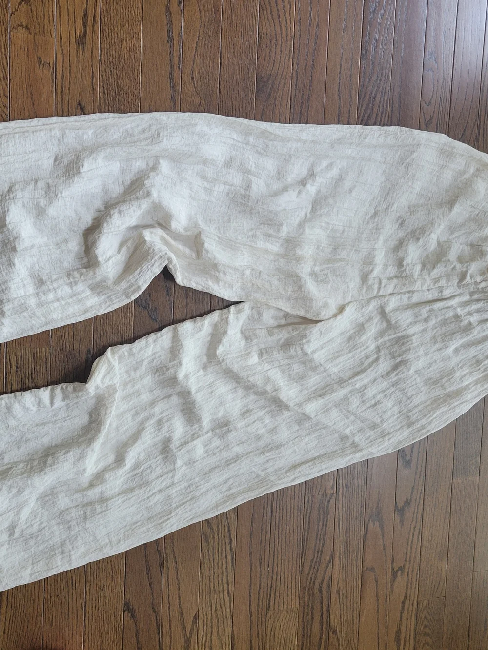 Lightweight Cream Linen Pants - Soft Textured Summer Trousers